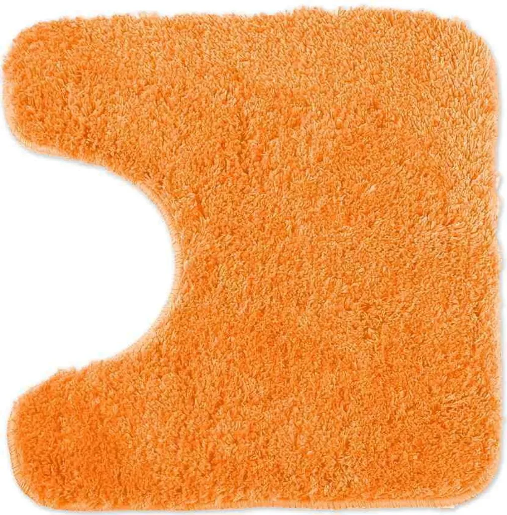 WohnDirect Badematte Florenz Grau 45 x 45 cm mit WC Ausschnitt