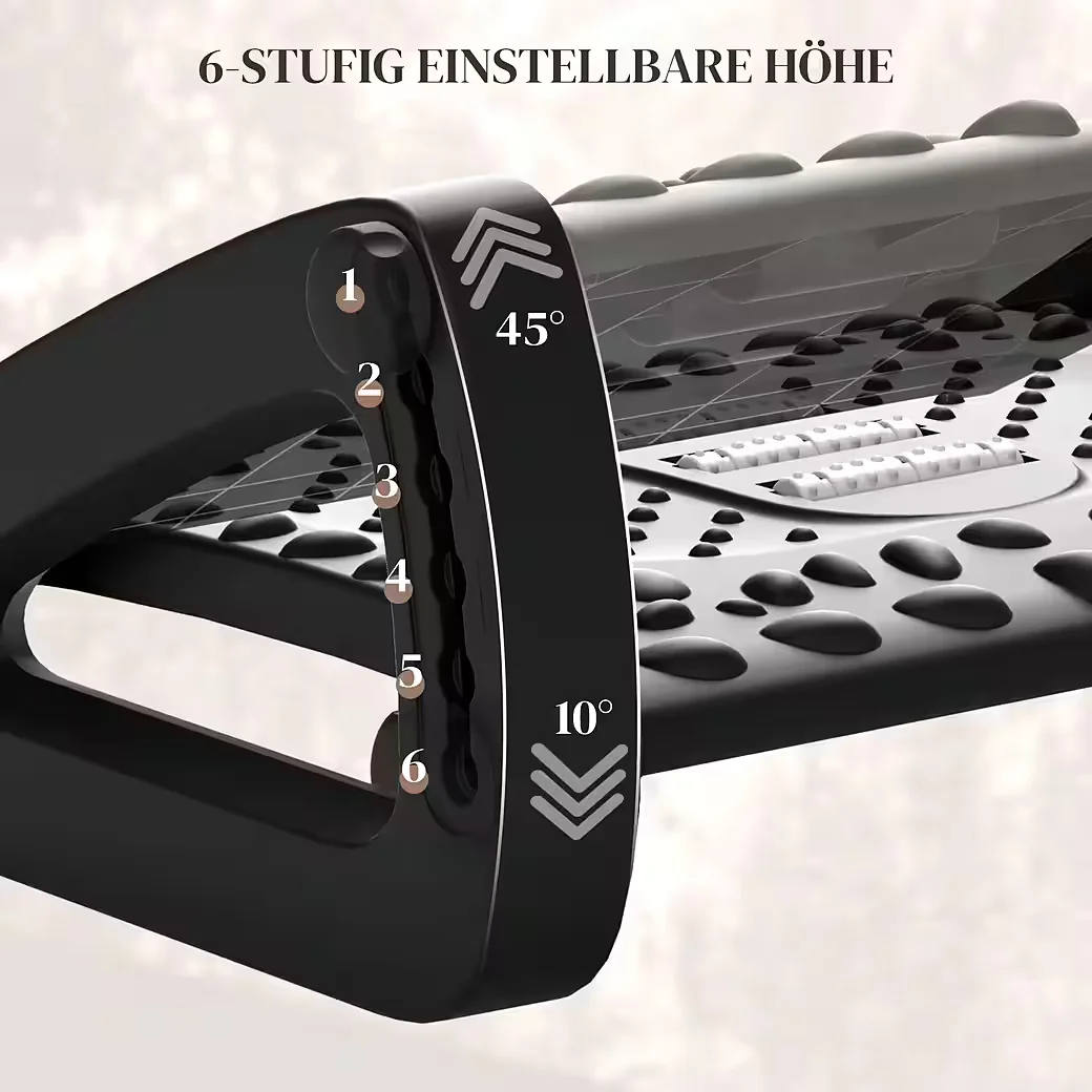 MC STAR Fußstütze Schreibtisch 6-stufig verstellbar Massageoberfläche