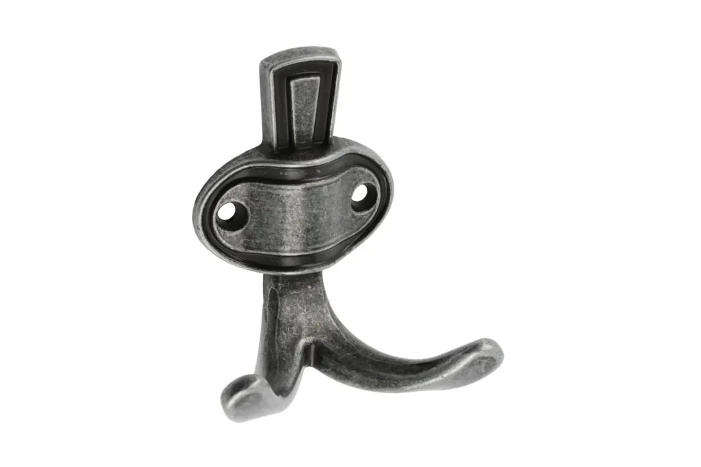 GTV Coruna Kleiderhaken klein Altsilber 76x68 mm Garderobenhaken