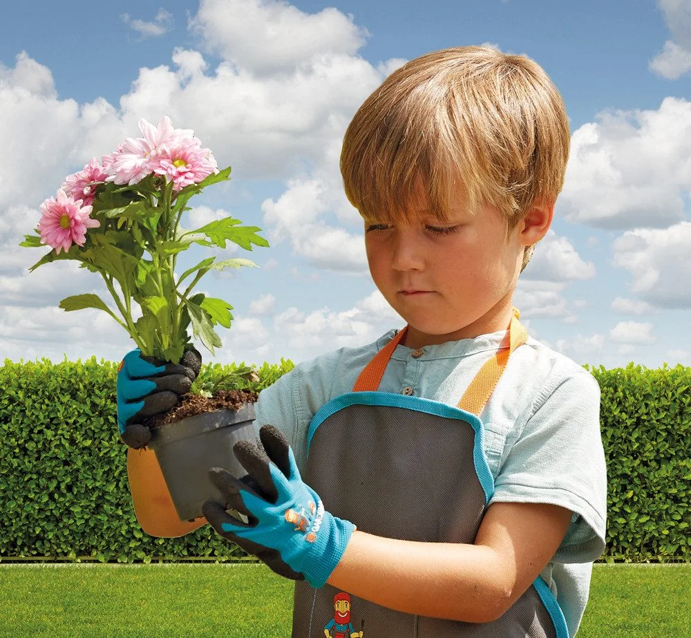 HAPPY PEOPLE Gardena Kinder Gartenhandschuhe Größe 3 schwarz blau