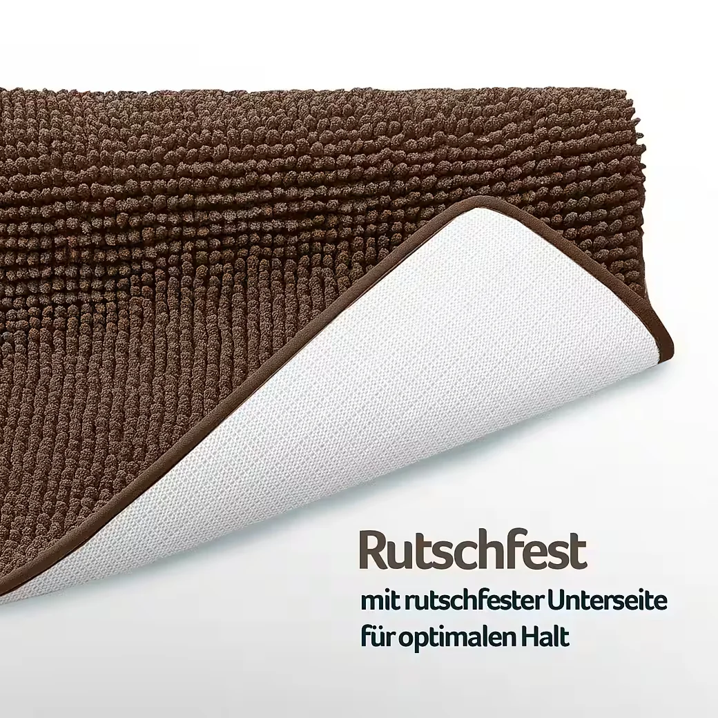 Bestlivings Badematte Chenille 60x90 cm rutschhemmend saugstark weich
