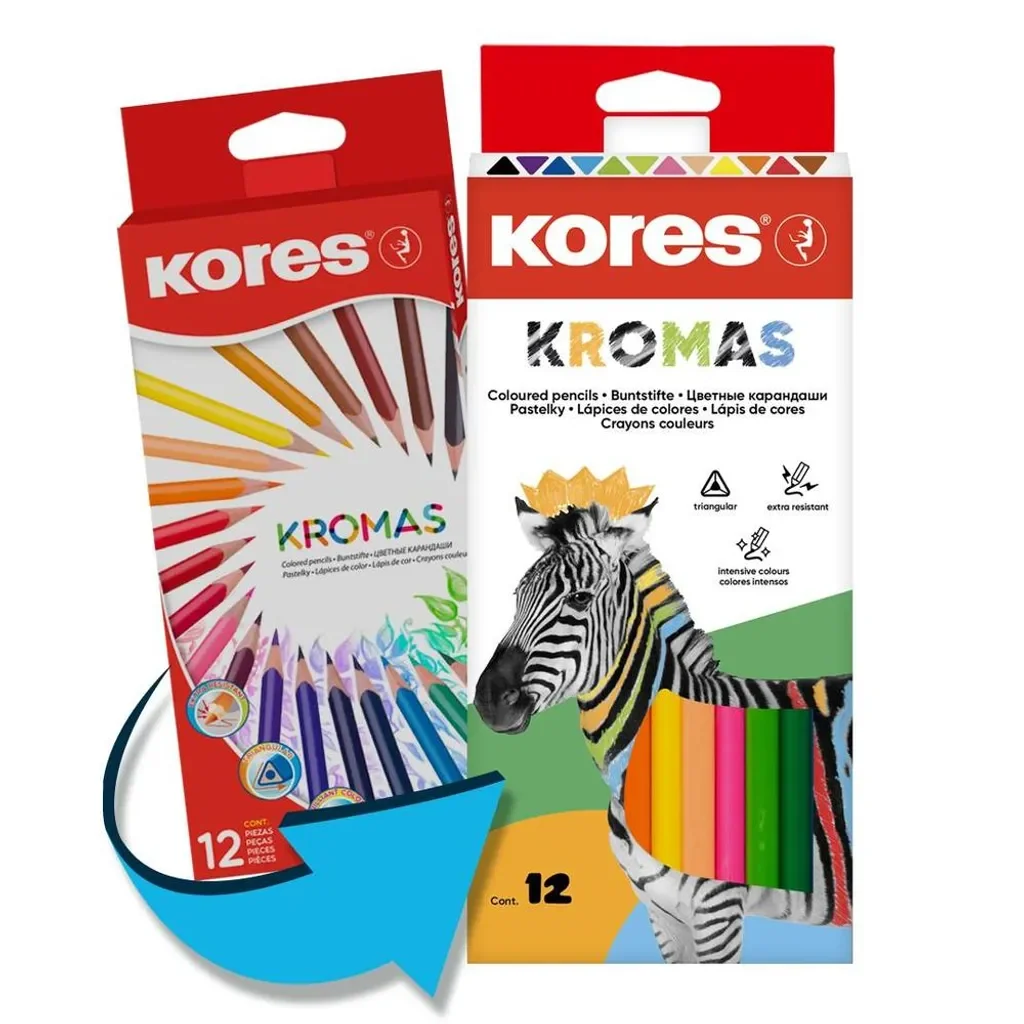 Kores KROMAS Dreikant Buntstifte 12er Set im Etui
