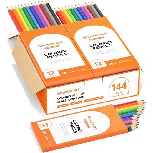 LUXUSKOLLEKTION Buntstift Buntstifte Kinder Holzstifte 12 Farben 12er Pack Schule 144