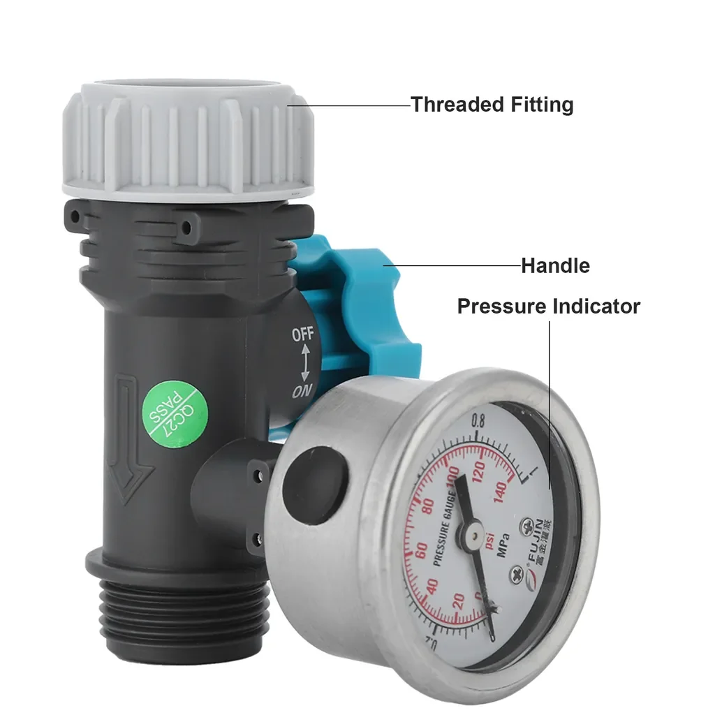 Cocosity G3/4 Wasserdruckregler Ventil verstellbar Manometer Garten