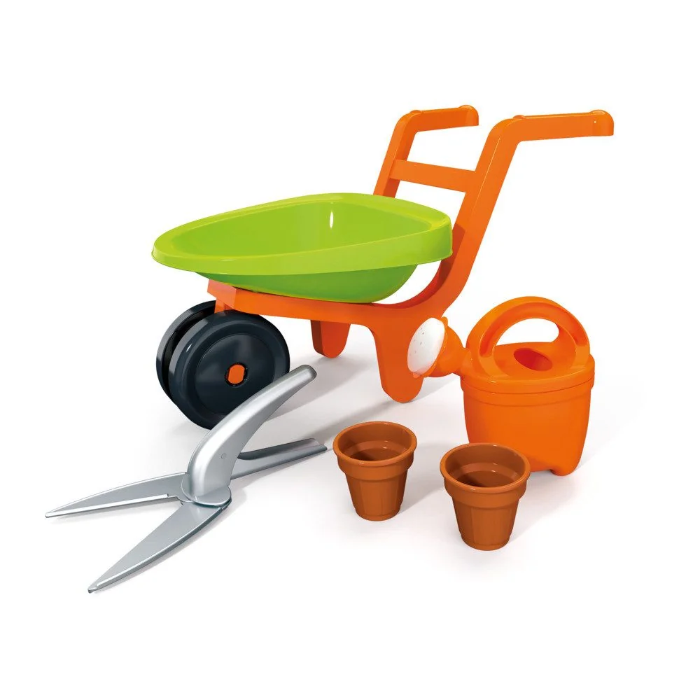 ANDRONI GIOCATTOLI Sandform Set Schubkarre mit Gartenwerkzeug 5 Teile