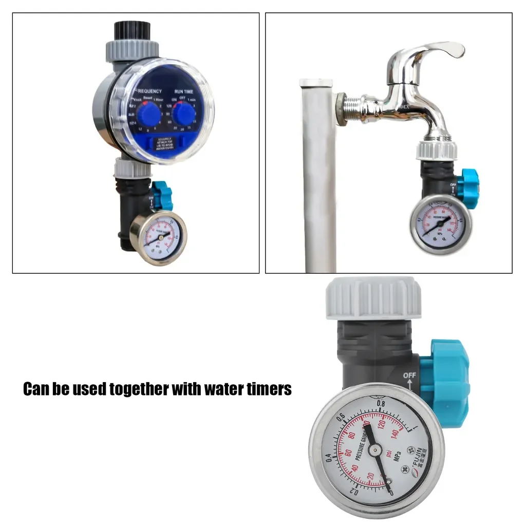 Cocosity G3/4 Wasserdruckregler Ventil verstellbar Manometer Garten
