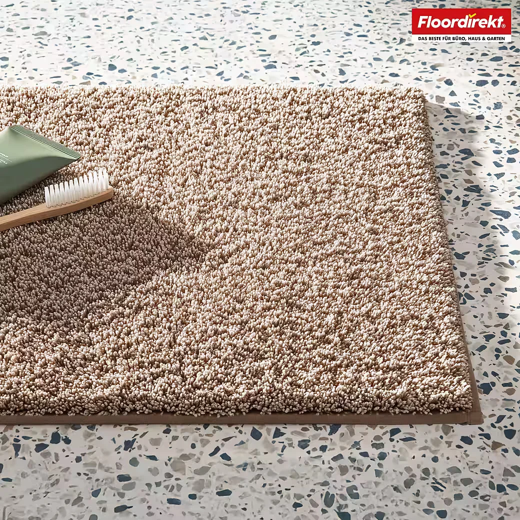 FLOORDIREKT Badematte Nasa 14 mm, weich, rutschhemmend, Polyester