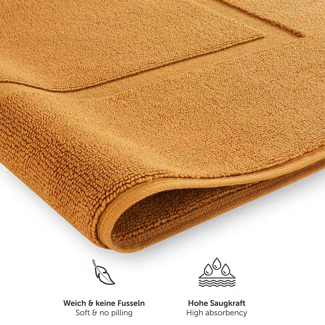 BLUMTAL Badematte Set 2 Stück 50x80 cm Frottier Baumwolle, saugstark