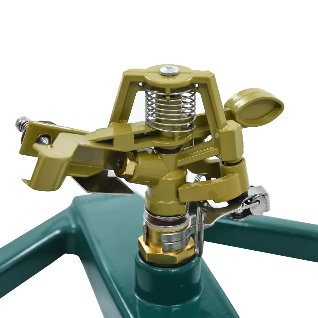 vidaXL Rotierender Gartensprinkler aus Metall grün 21x22x13 cm