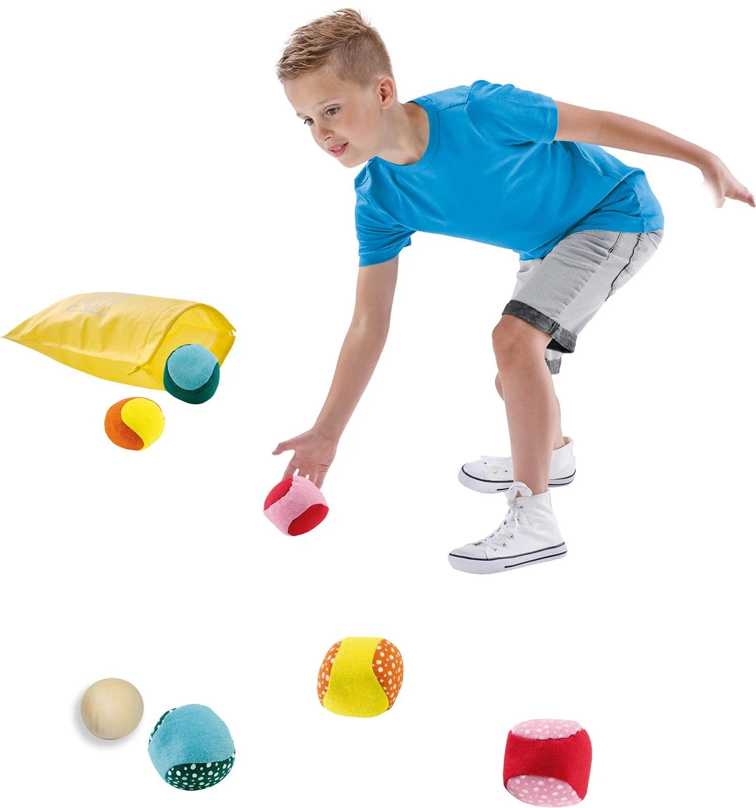 SES Creative 2in1 Gartenset Dosenwerfen Petanque Kinder Outdoor Set
