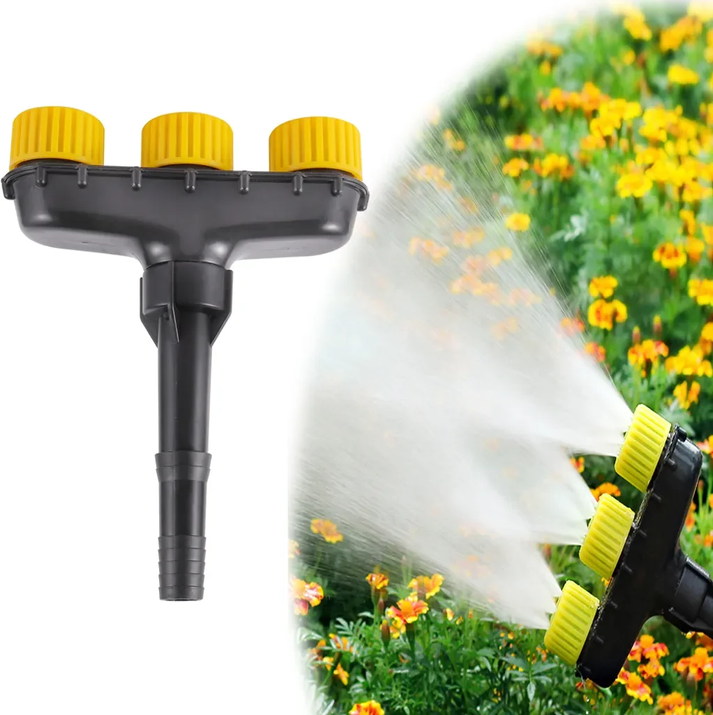 Rosikey Gartensprinkler verstellbar mit 3 Düsen für Rasenbewässerung