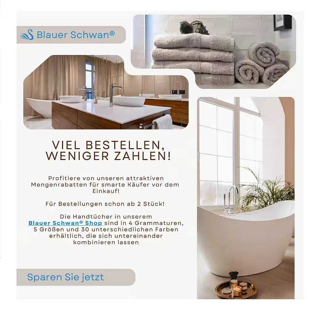 MATRATZENL.A.B Badematte 50x70 cm Blauer Schwan Baumwolle Badvorleger