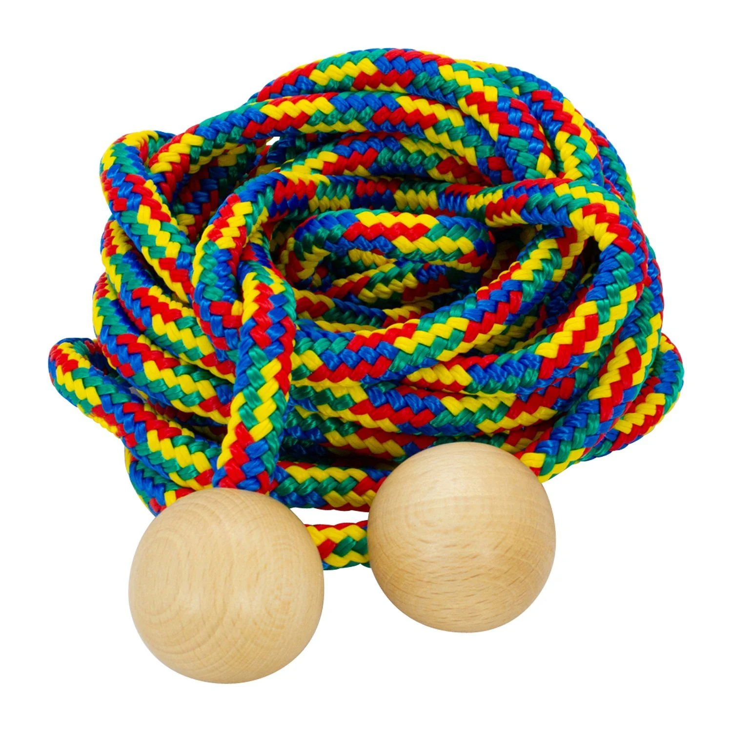 GICO Schwingseil mit Holzkugeln für Kinder, bunt, 5 m, 3008