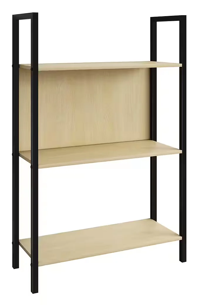 VCM Flakos 3fach Standregal Holz Metall Büro Bücherregal