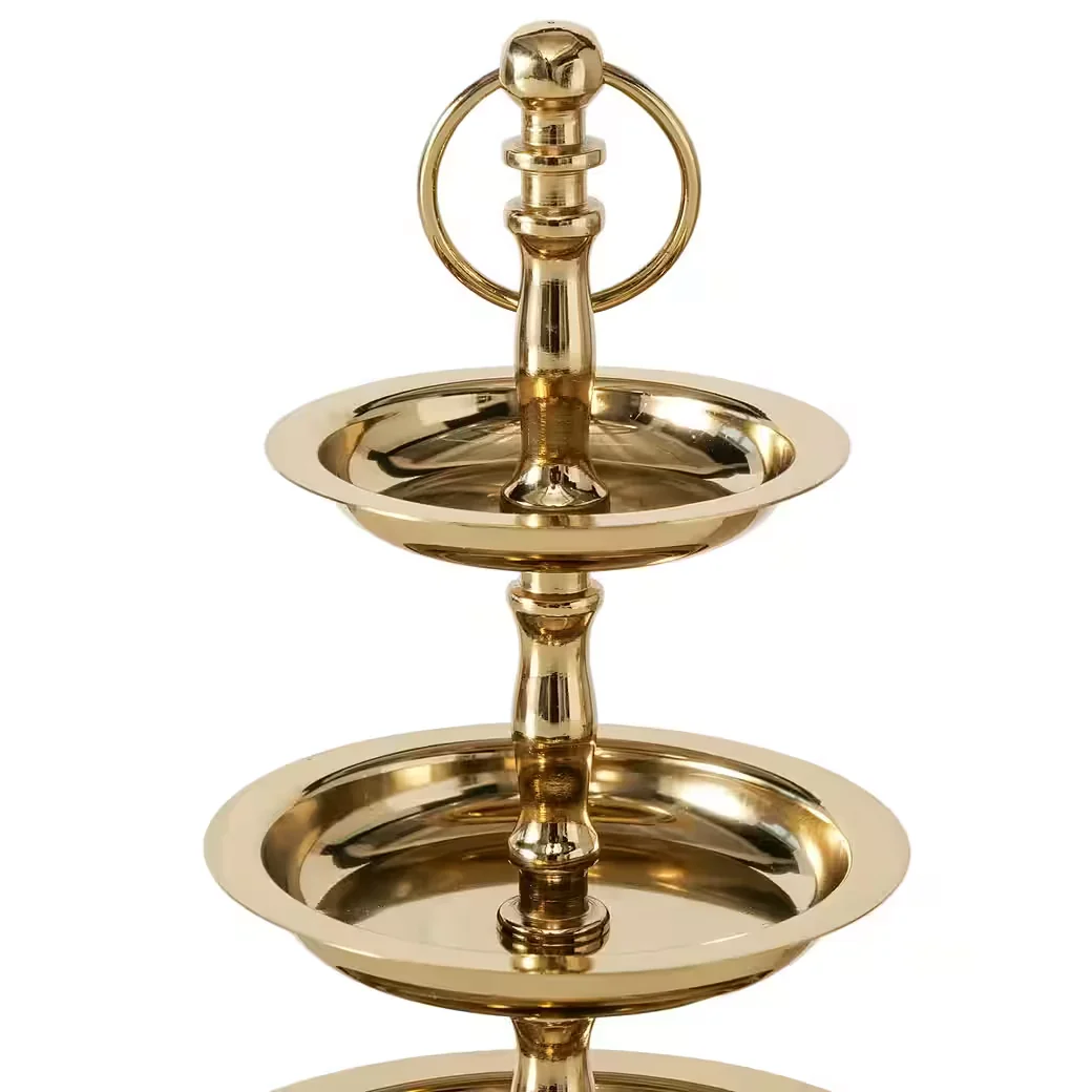Boltze Deko Etagere Maravelle dreistufig Gold Metall