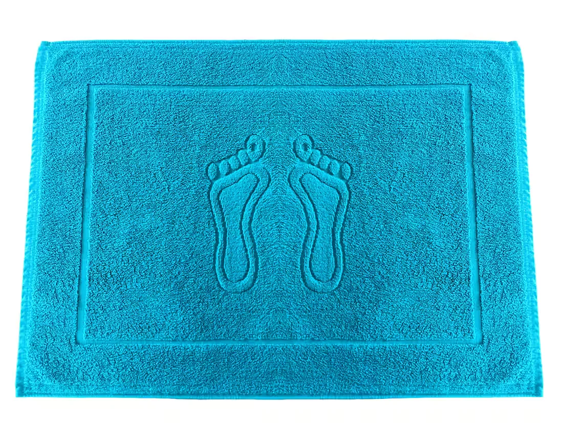 MATRATZENL.A.B Badematte 50x70 cm Blauer Schwan Baumwolle Badvorleger
