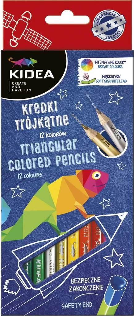 Kidea 2807 Dreieckige Buntstifte Set 12 Farben von Derform