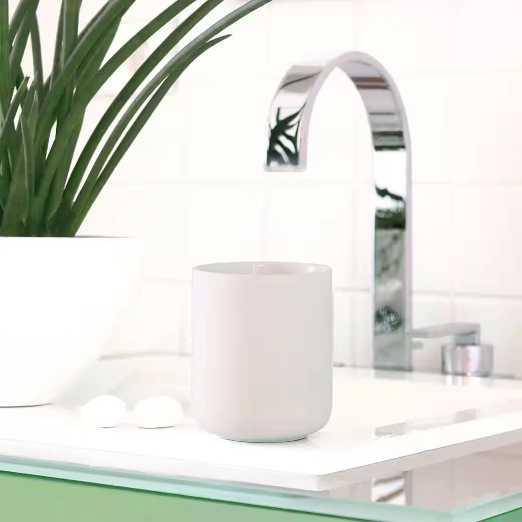 Zone Denmark Zahnputzbecher UME Soft Grey Keramik Soft Touch