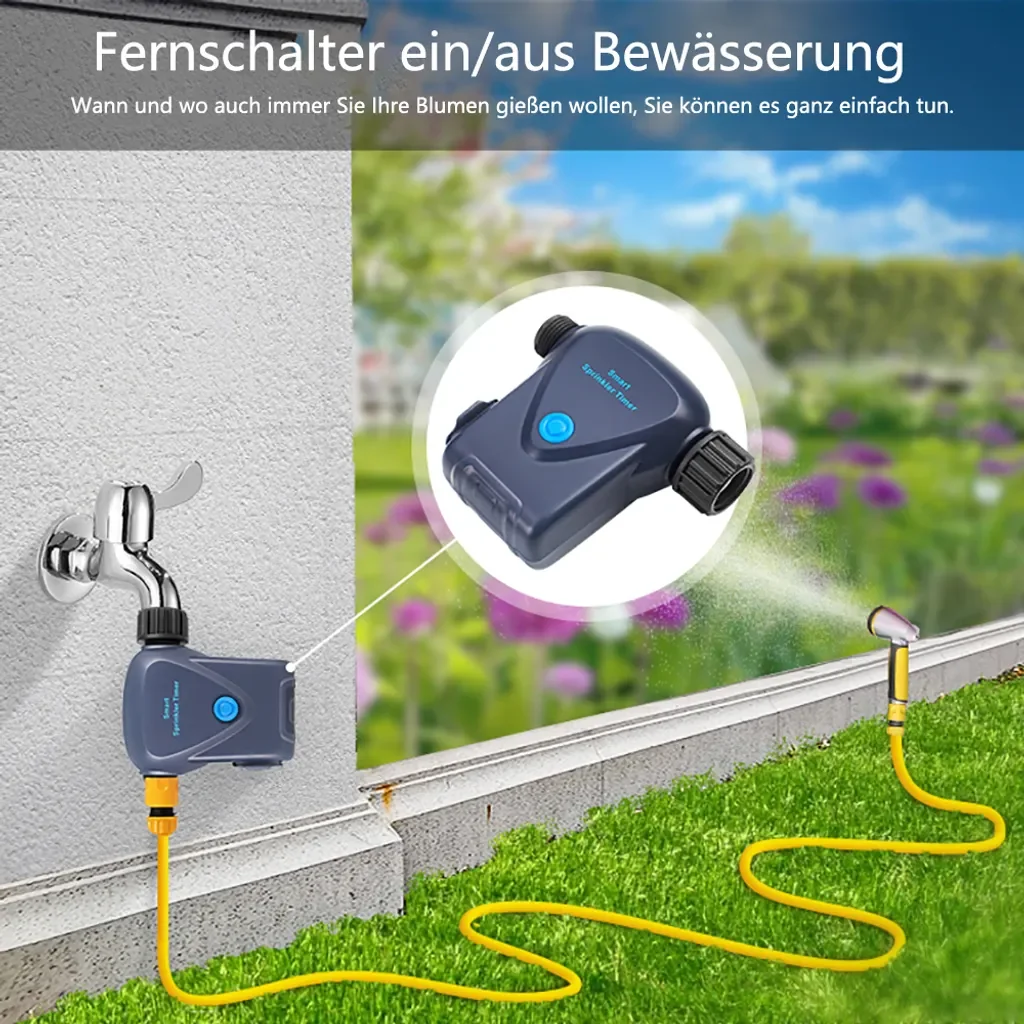hocan Smart Bewässerungssystem mit Timer und Wasserzähler