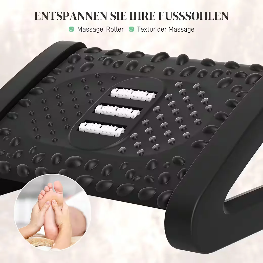 MC STAR Fußstütze Schreibtisch 6-stufig verstellbar Massageoberfläche
