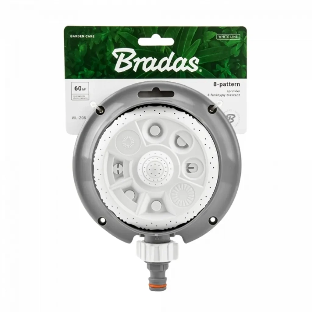 Bradas White Line Gartensprinkler 8 Funktionen mit Ständer