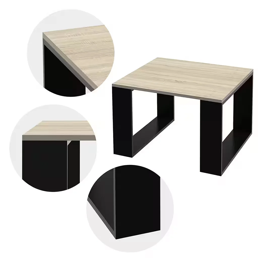 ML-DESIGN Couchtisch Wohnzimmertisch 65x40 cm quadratisch Kufenbeine