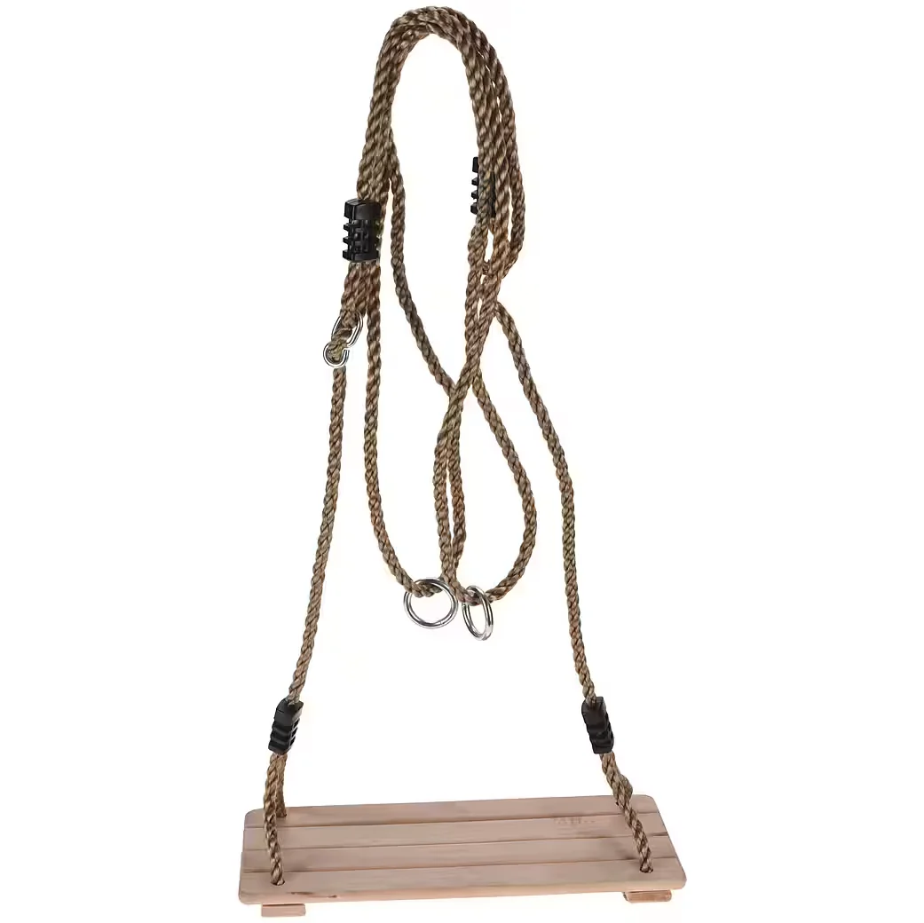 ANNASTORE Holz Kinderschaukel Garten 40x16 cm verstellbar 210 cm