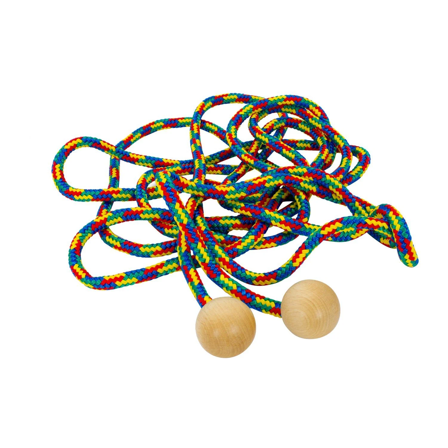 GICO Schwingseil mit Holzkugeln für Kinder, bunt, 5 m, 3008