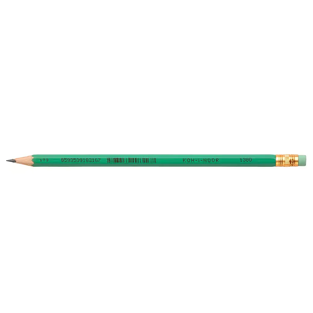 Koh I Noor HB Bleistifte mit Radiergummi matt 12er Set