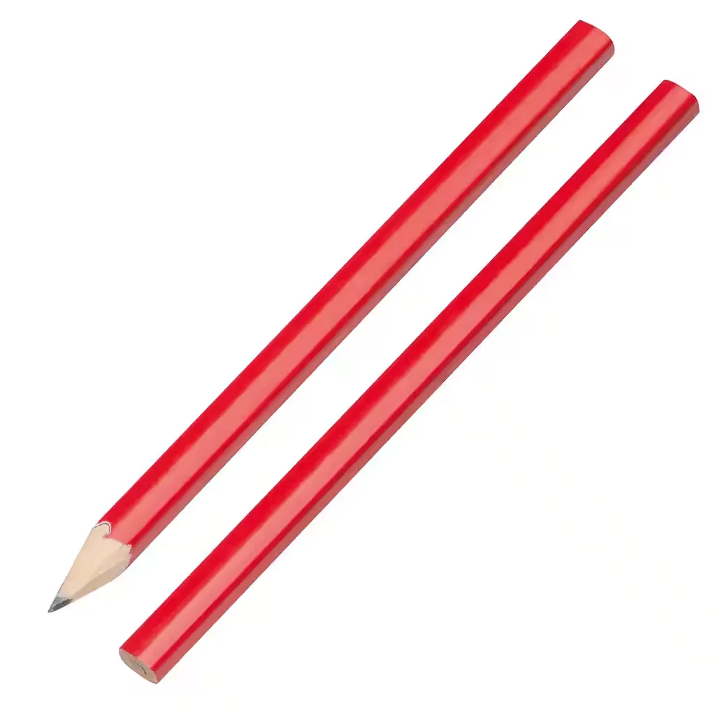EASY GIFTS Zimmermannsbleistifte 10 Stück 17,7 cm rot