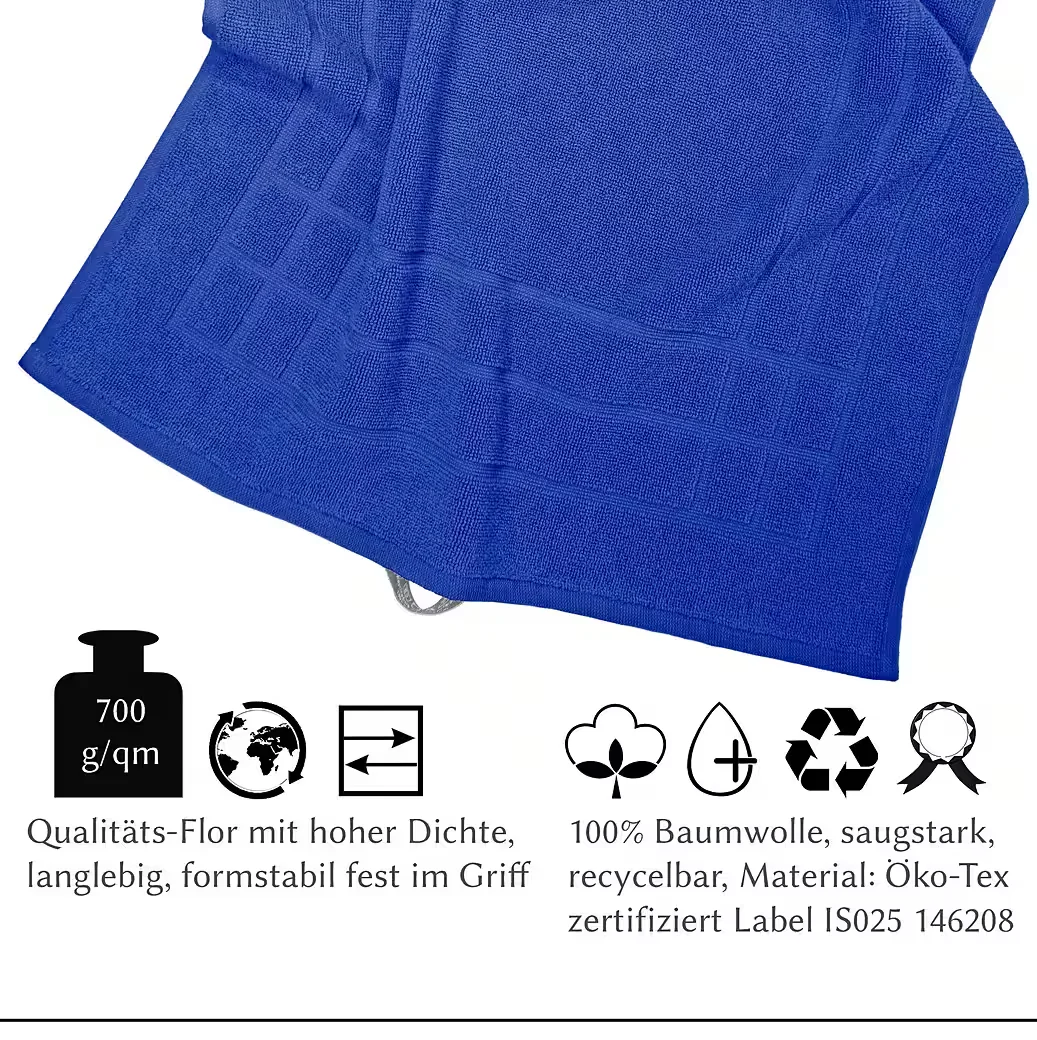 LASHUMA Badematte Pure 50x70 cm blau, Baumwolle, schnell trocknend