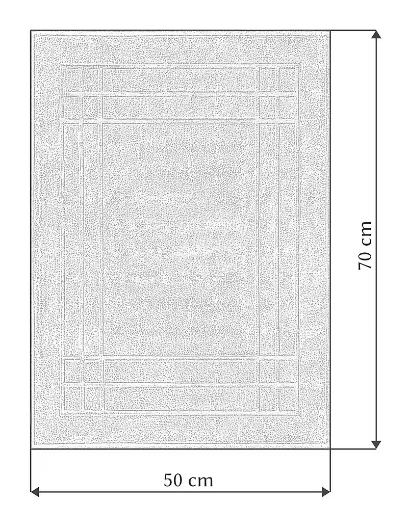 LASHUMA Badematte Pure 50x70 cm blau, Baumwolle, schnell trocknend