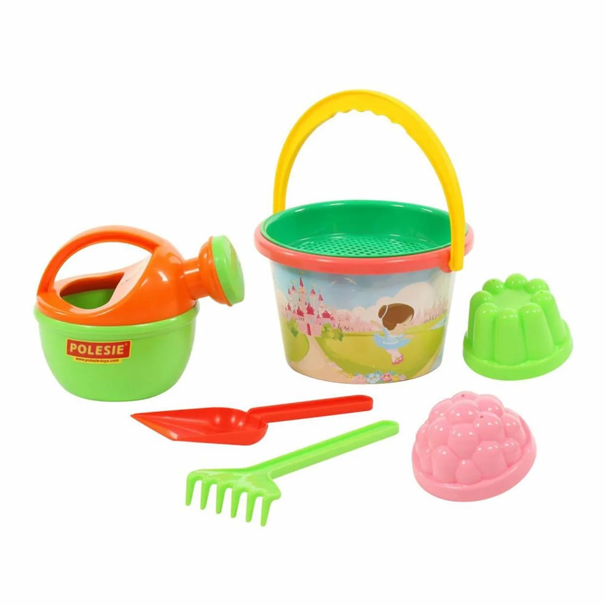 POLESIE Sandform-Set 0658 Sandspielzeug mit Eimer für Kinder