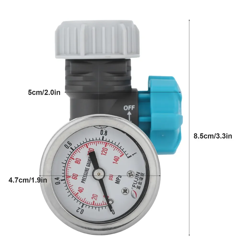 Cocosity G3/4 Wasserdruckregler Ventil verstellbar Manometer Garten