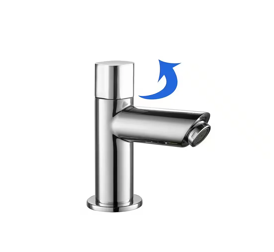 TUGANNA Kairo Waschtischarmatur Kaltwasser Standventil Chrom Gäste WC