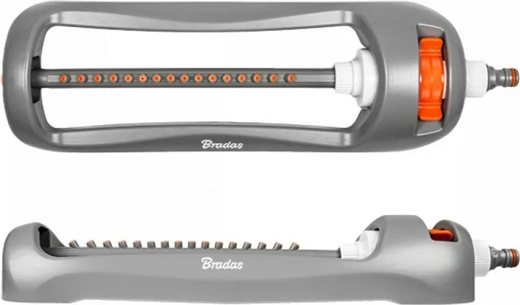 Bradas WHITE LINE Viereckregner 16 Düsen grau orange Rasensprenger