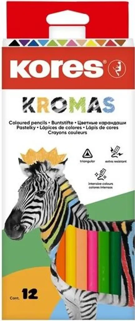 Kores KROMAS Dreikant Buntstifte 12er Set im Etui