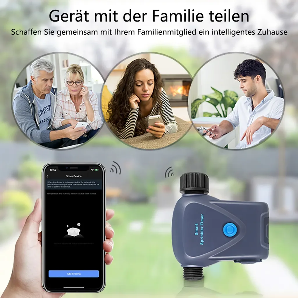 hocan Smart Bewässerungssystem mit Timer und Wasserzähler