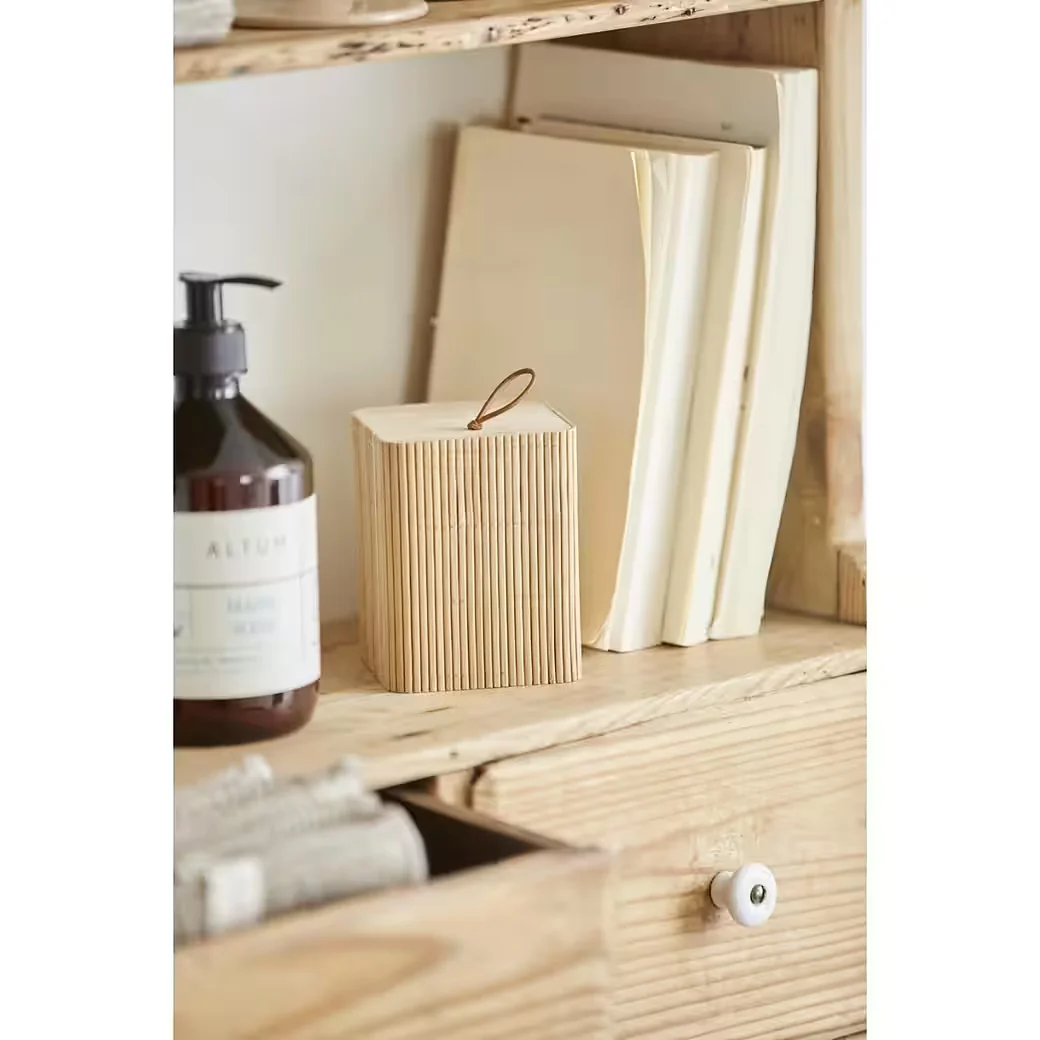 IB LAURSEN Schachtel mit Bambusdeckel Badorganizer 7,7x10x7,7 cm