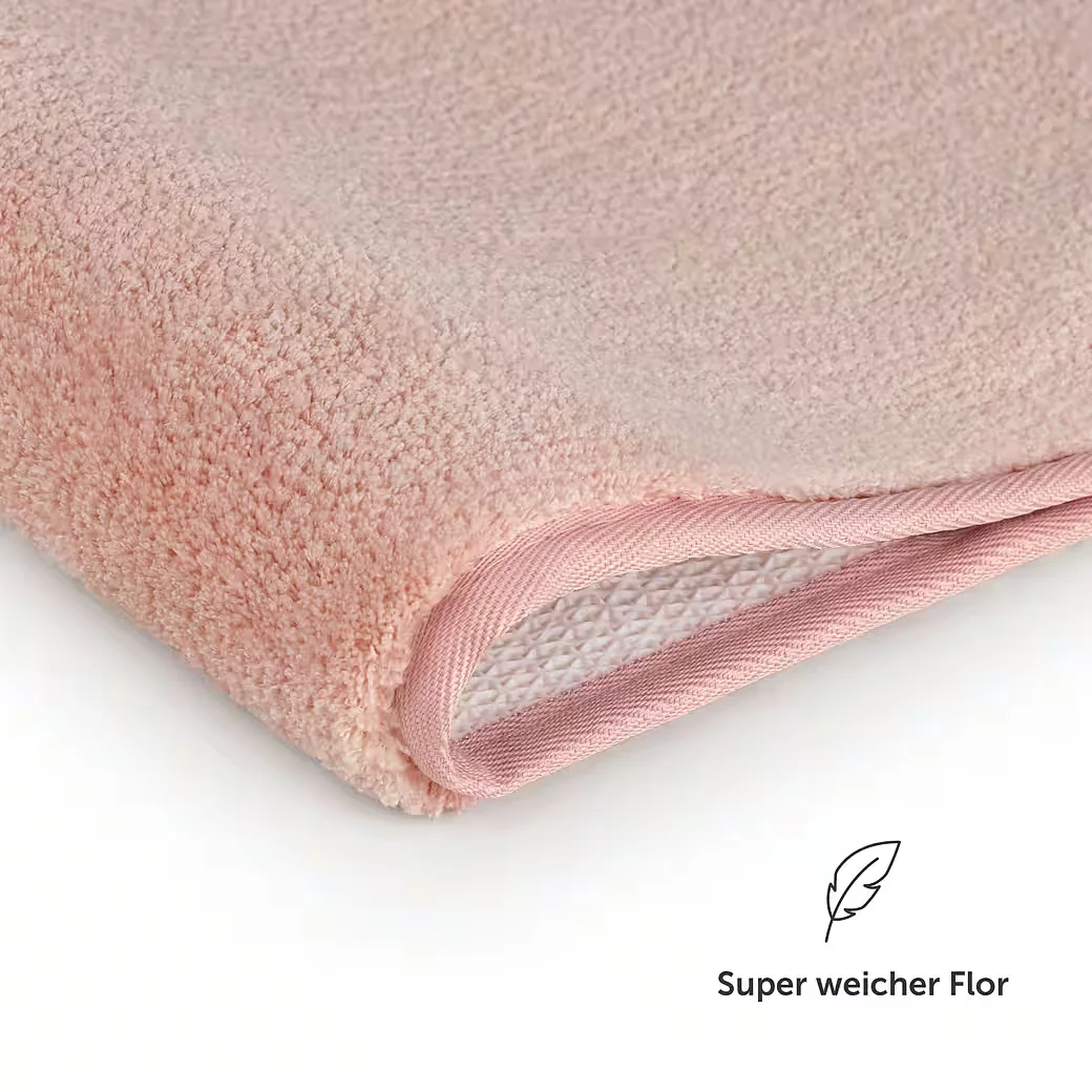 BLUMTAL Badematte 50x80 cm rutschfest weich waschbar Badezimmerteppich