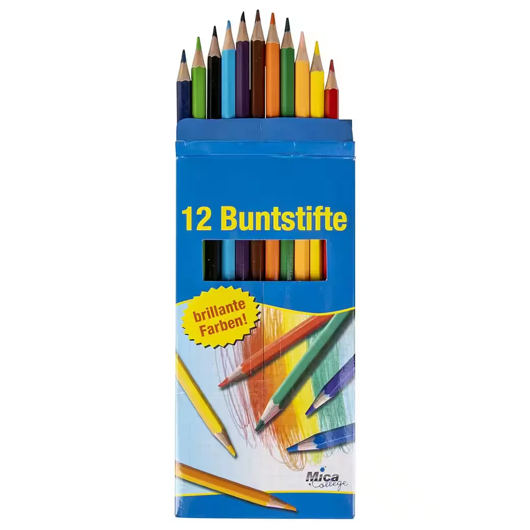 MICA Holzbuntstifte 12er Set für Schule und Hobby