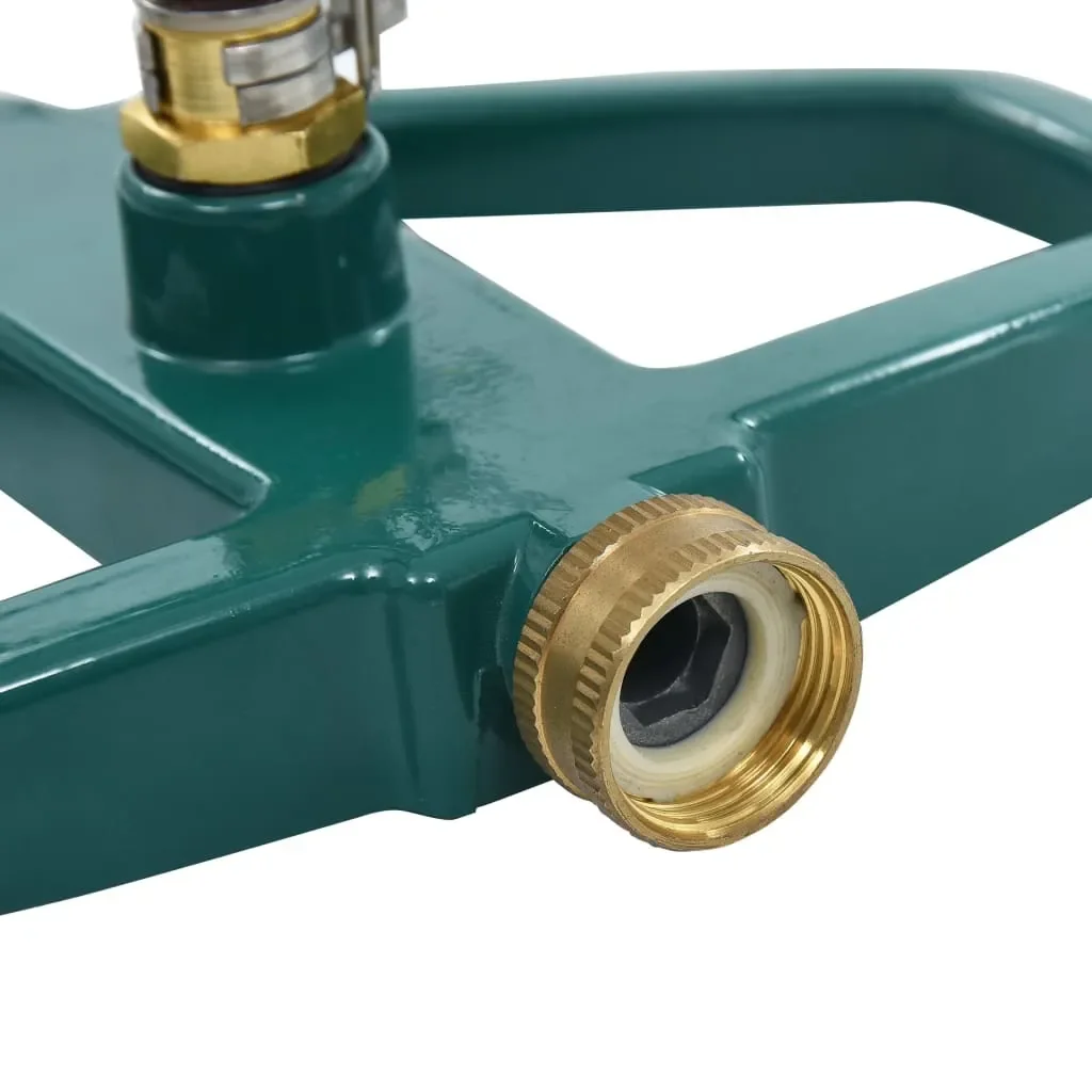 vidaXL Rotierender Gartensprinkler aus Metall grün 21x22x13 cm