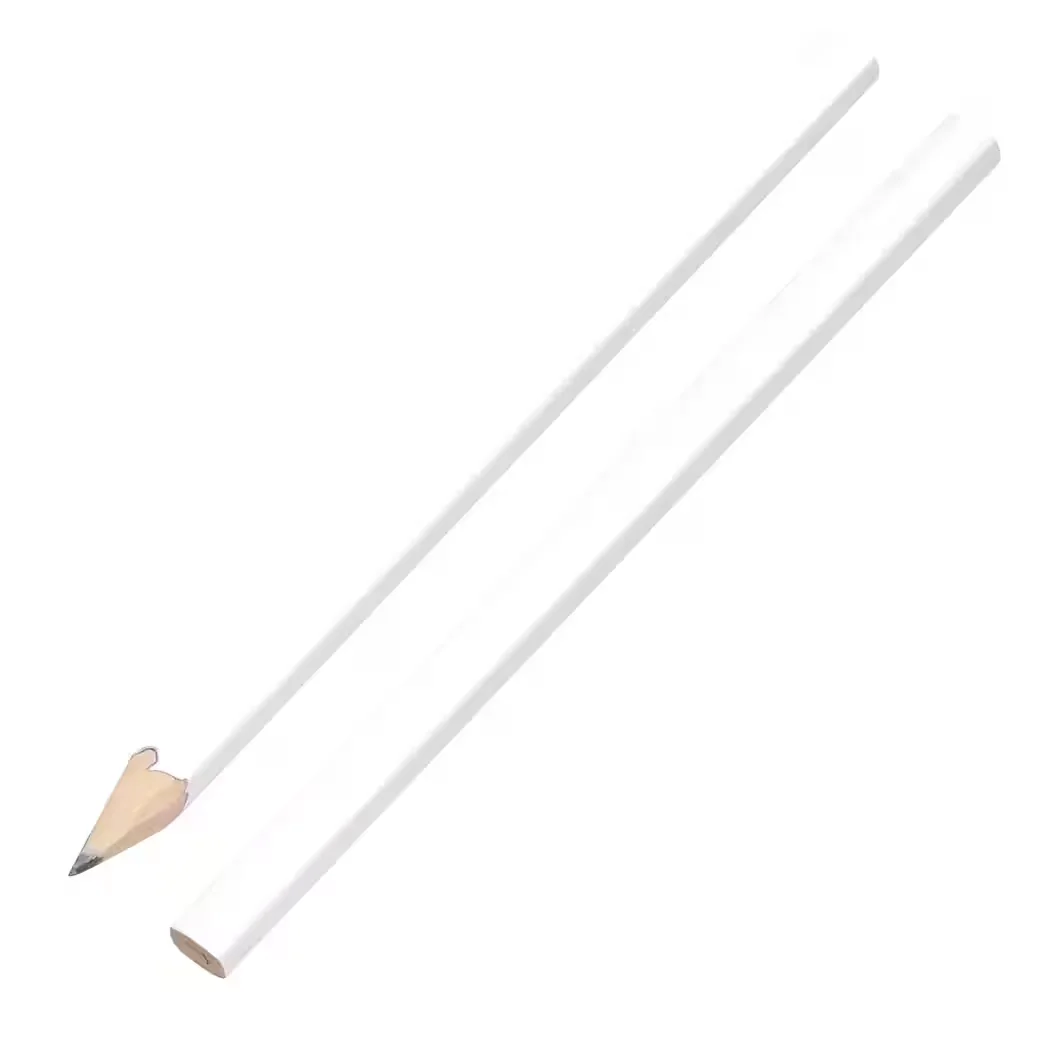 EASY GIFTS Zimmermannsbleistifte 10er Pack 17,7 cm weiß