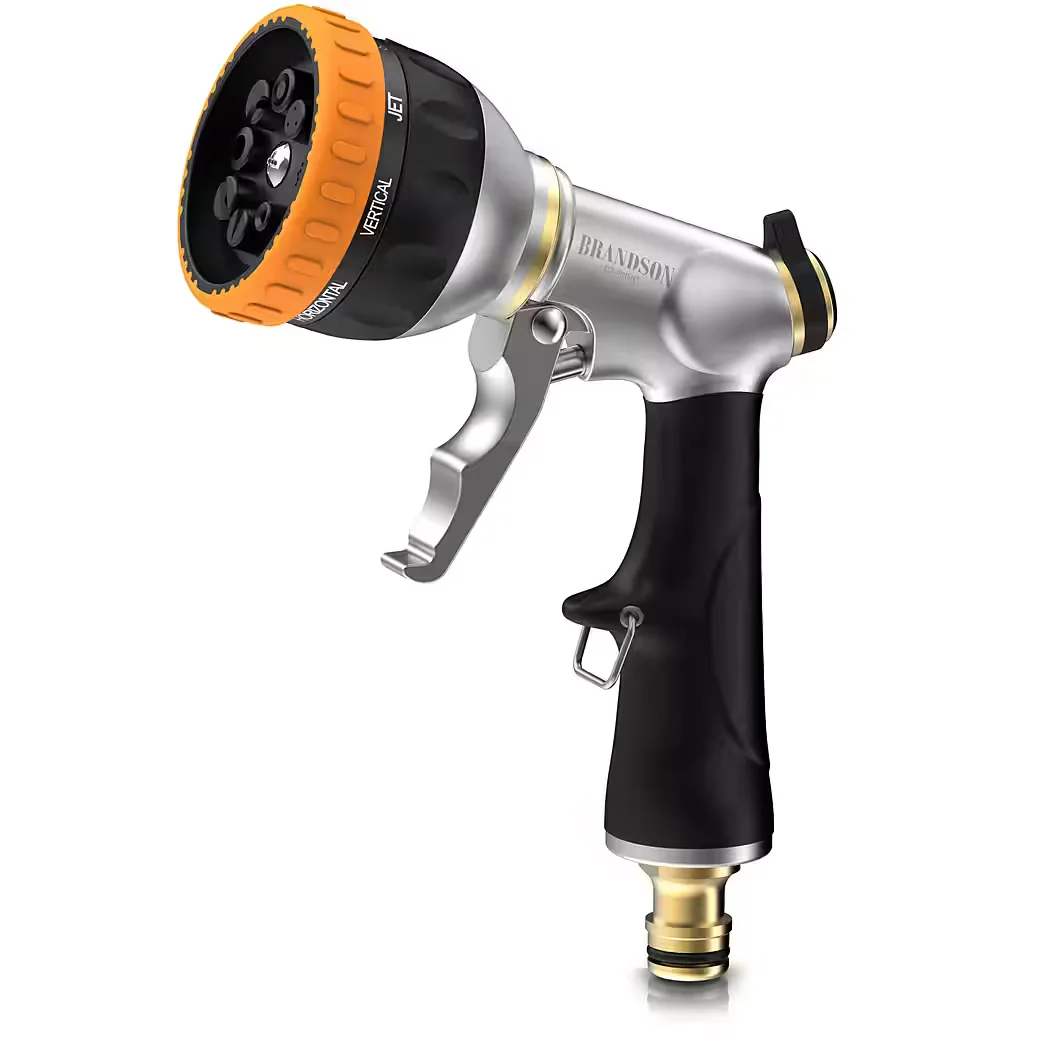 Brandson Gartenbrause Metall Handbrause 8 Sprühmuster Gartenpistole