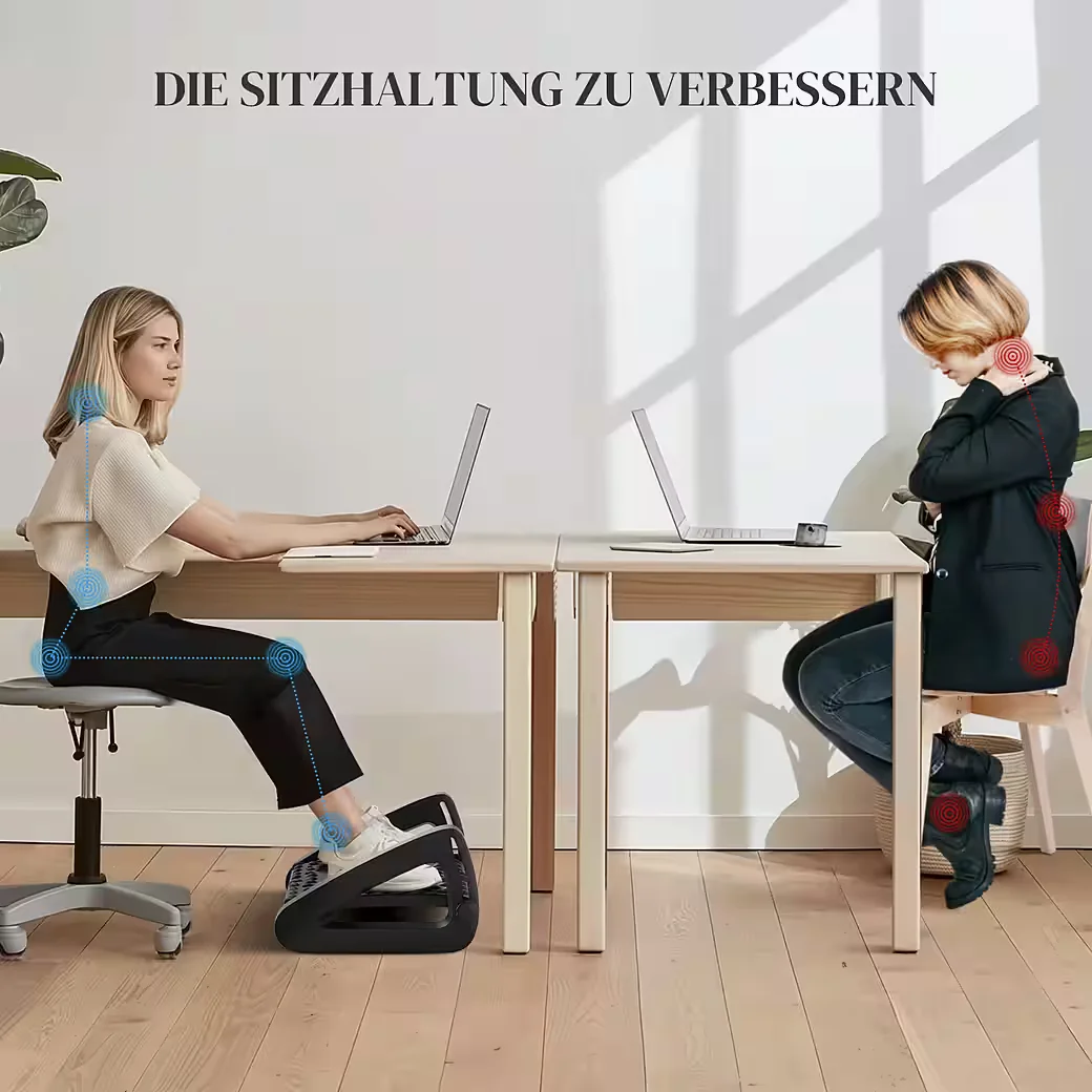 MC STAR Fußstütze Schreibtisch 6-stufig verstellbar Massageoberfläche