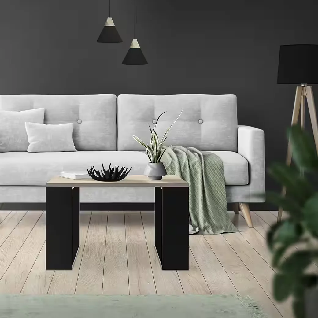 ML-DESIGN Couchtisch Wohnzimmertisch 65x40 cm quadratisch Kufenbeine